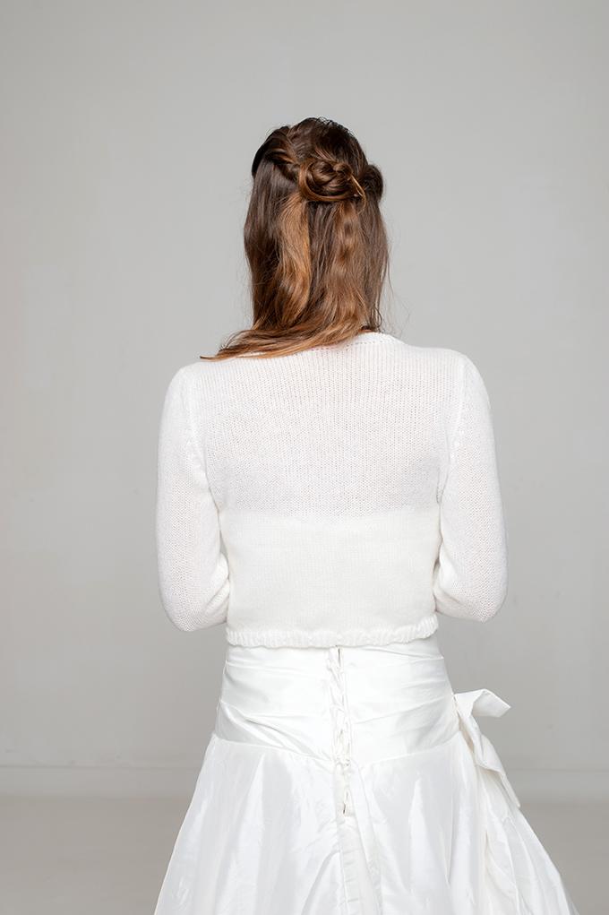Braut Bolero Strickjacke aus einem weichen Kaschmir Mix gestrickt ♥ FEE ♥ Romantisch Heiraten - Beemohr