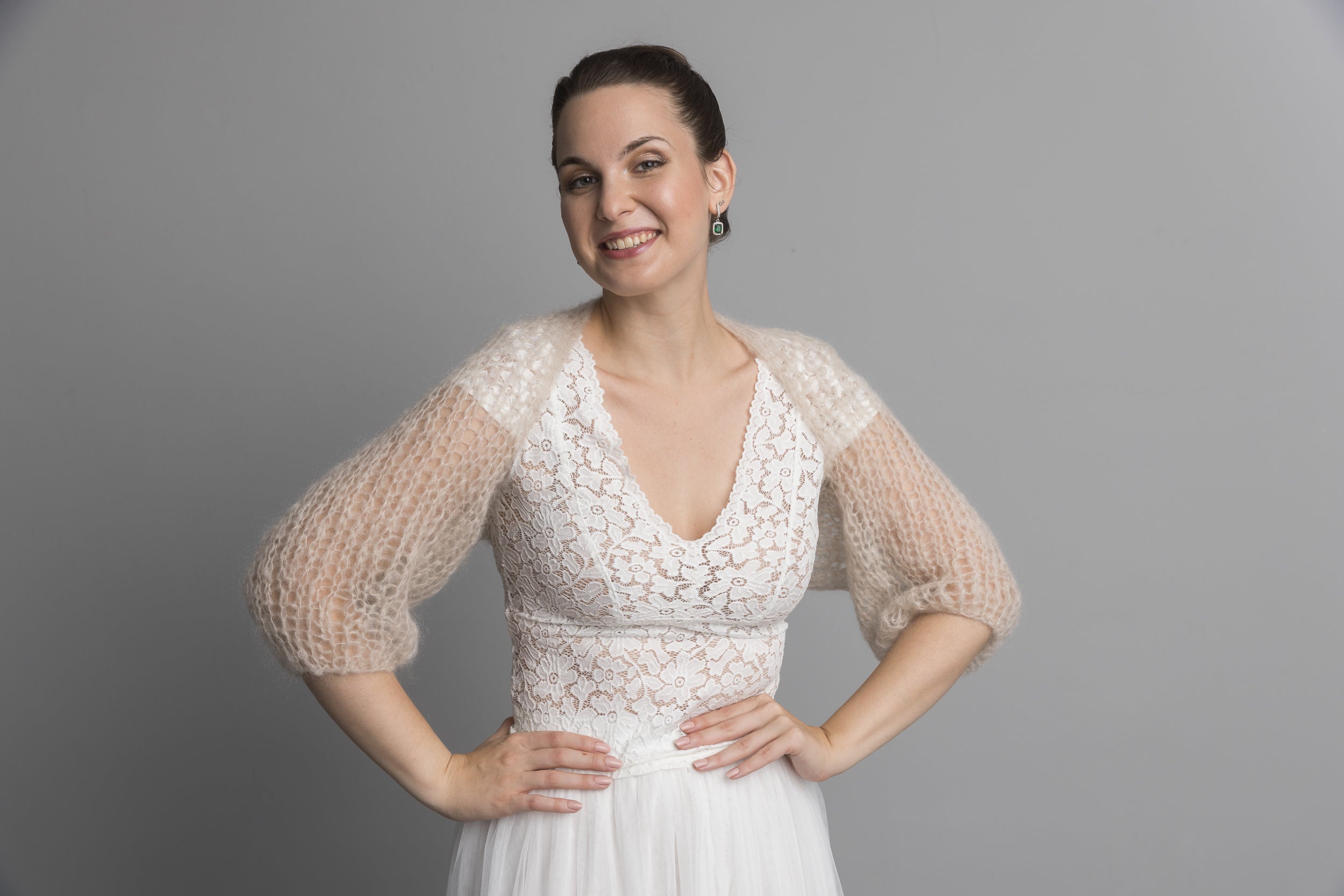 Strickanleitung Bolero grob gestrickt CLOUD für Hochzeiten - Beemohr
