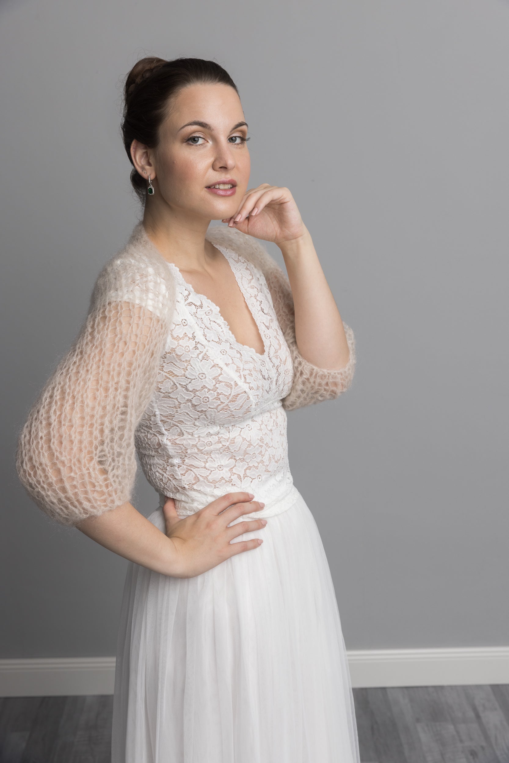 Strickanleitung Bolero grob gestrickt CLOUD für Hochzeiten - Beemohr