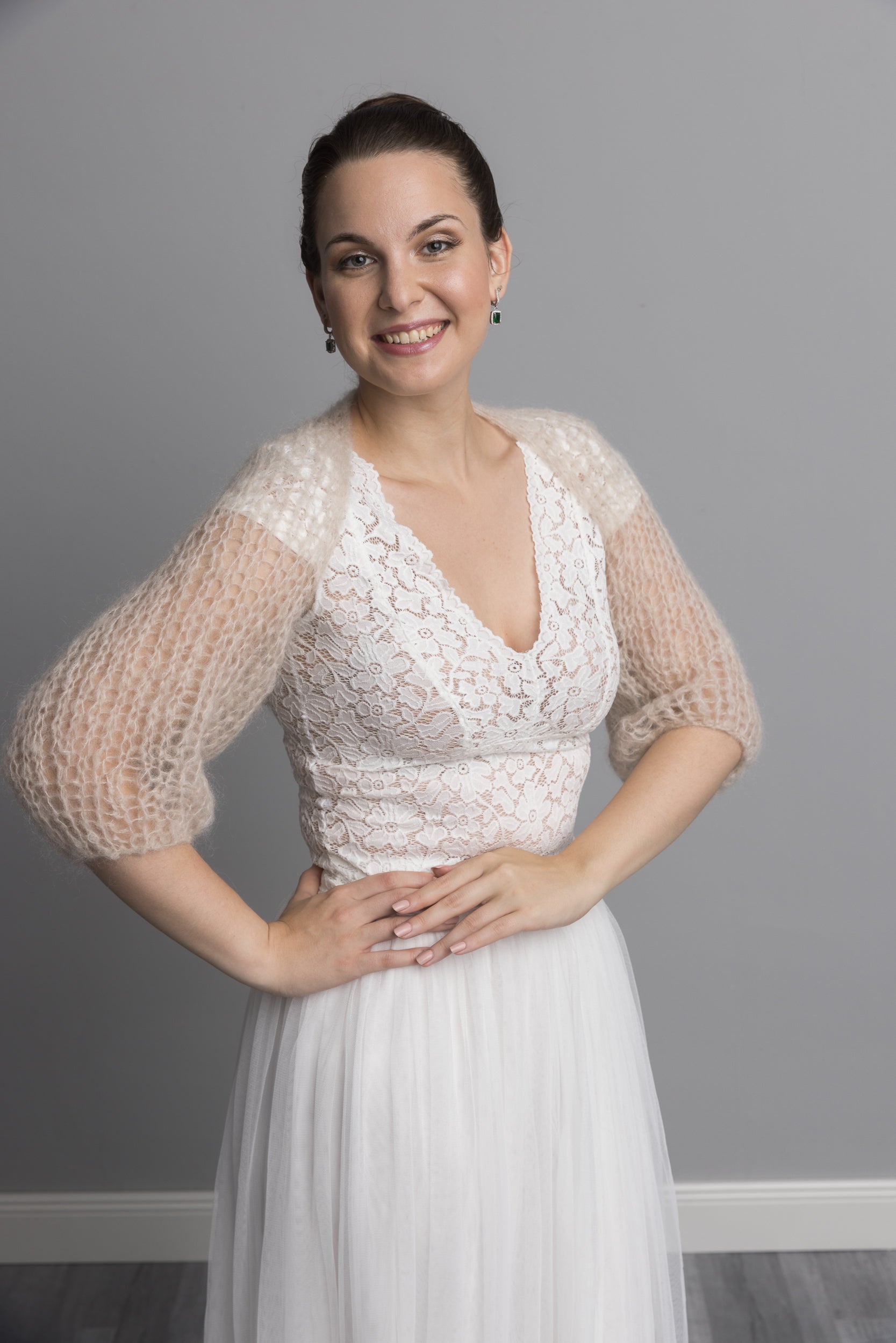 Strickanleitung Bolero grob gestrickt CLOUD für Hochzeiten - Beemohr