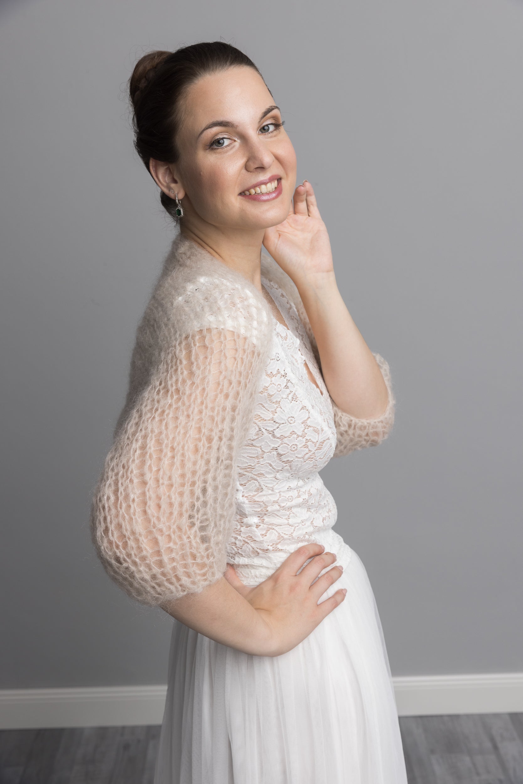 Strickanleitung Bolero grob gestrickt CLOUD für Hochzeiten - Beemohr
