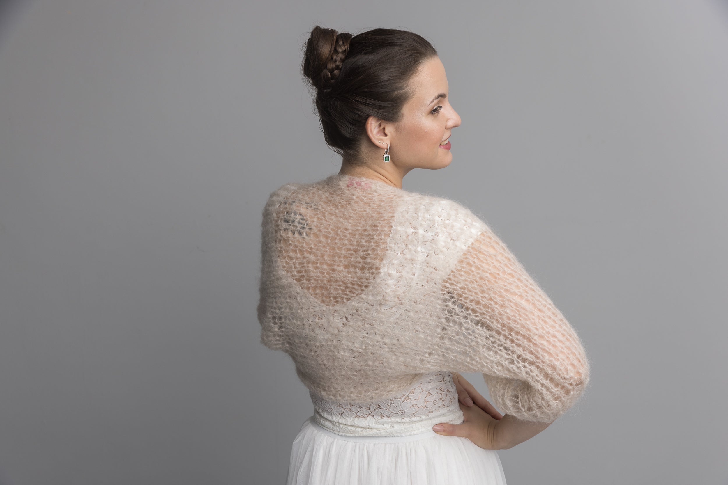 Strickanleitung Bolero grob gestrickt CLOUD für Hochzeiten - Beemohr