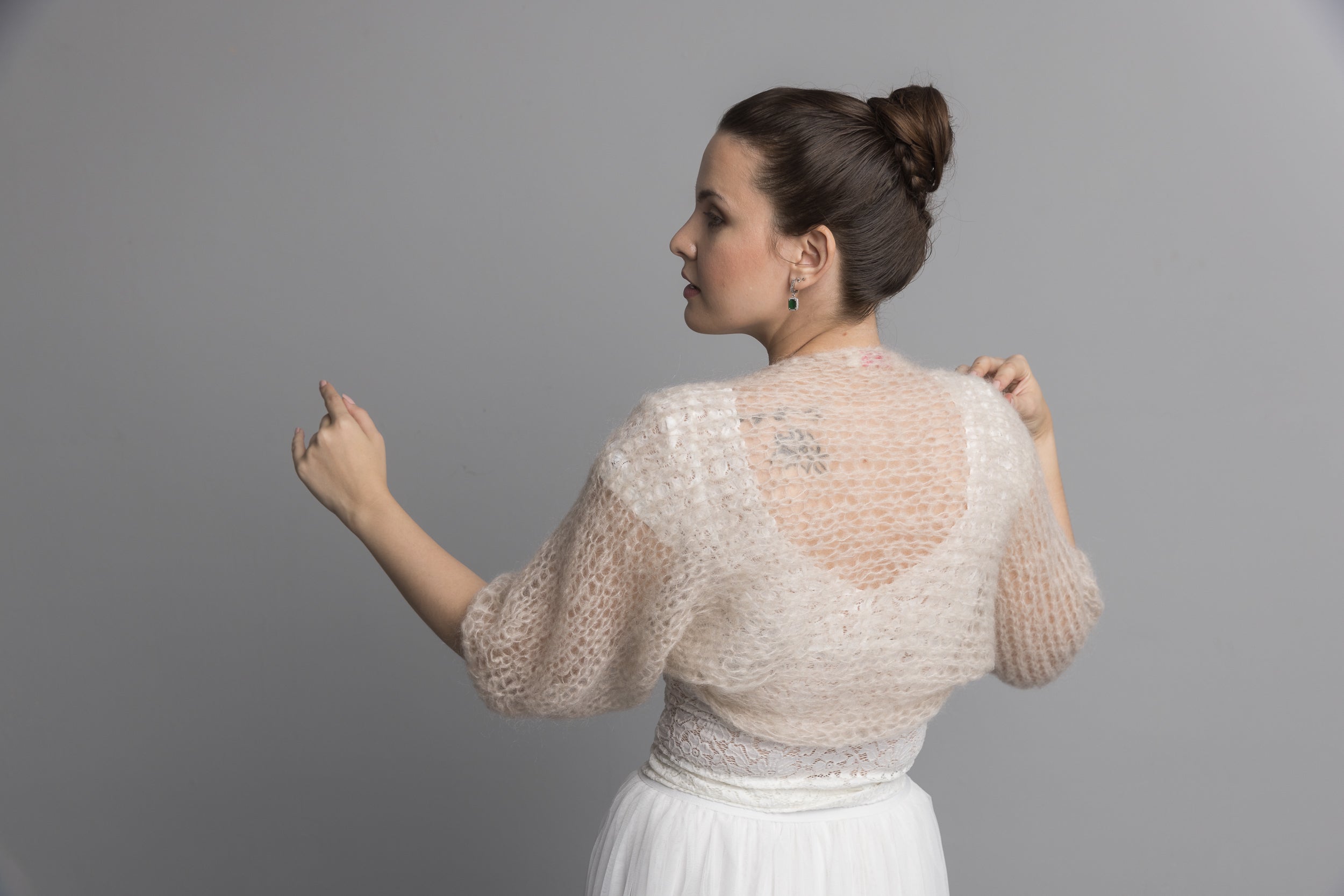 Strickanleitung Bolero grob gestrickt CLOUD für Hochzeiten - Beemohr