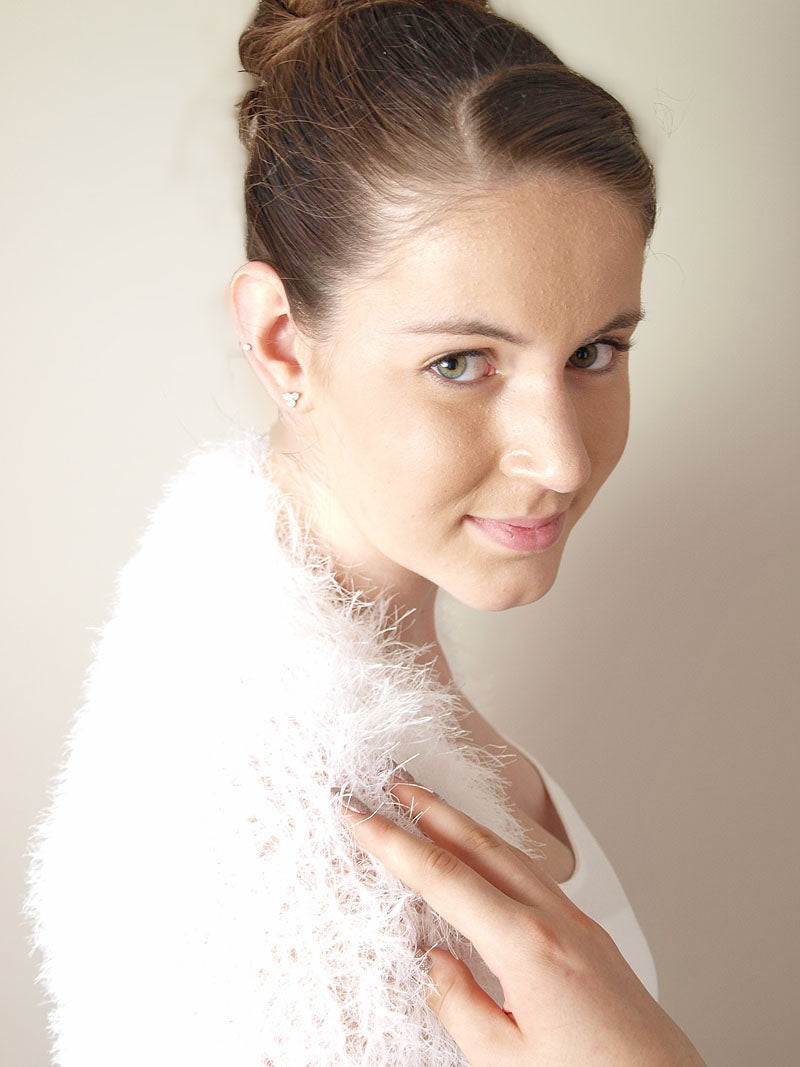 KNIT KIT für einen weiten Kuschel - Bolero FRANKA aus flauschiger Wolle - Beemohr