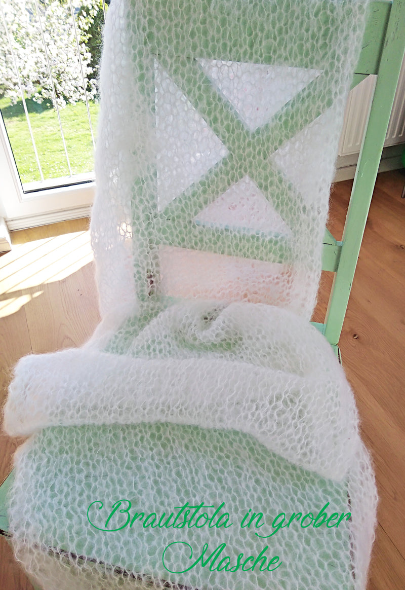 Knit Kit: Für die Stola WIND leicht und durchschimmernd grob gestrickter Schal - Beemohr