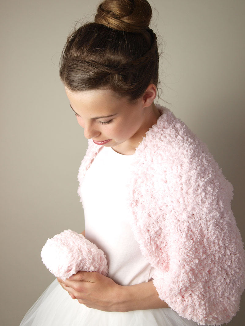 Strickanleitung für eine Bolero Jacke aus flauschiger Wolle JADE - Beemohr