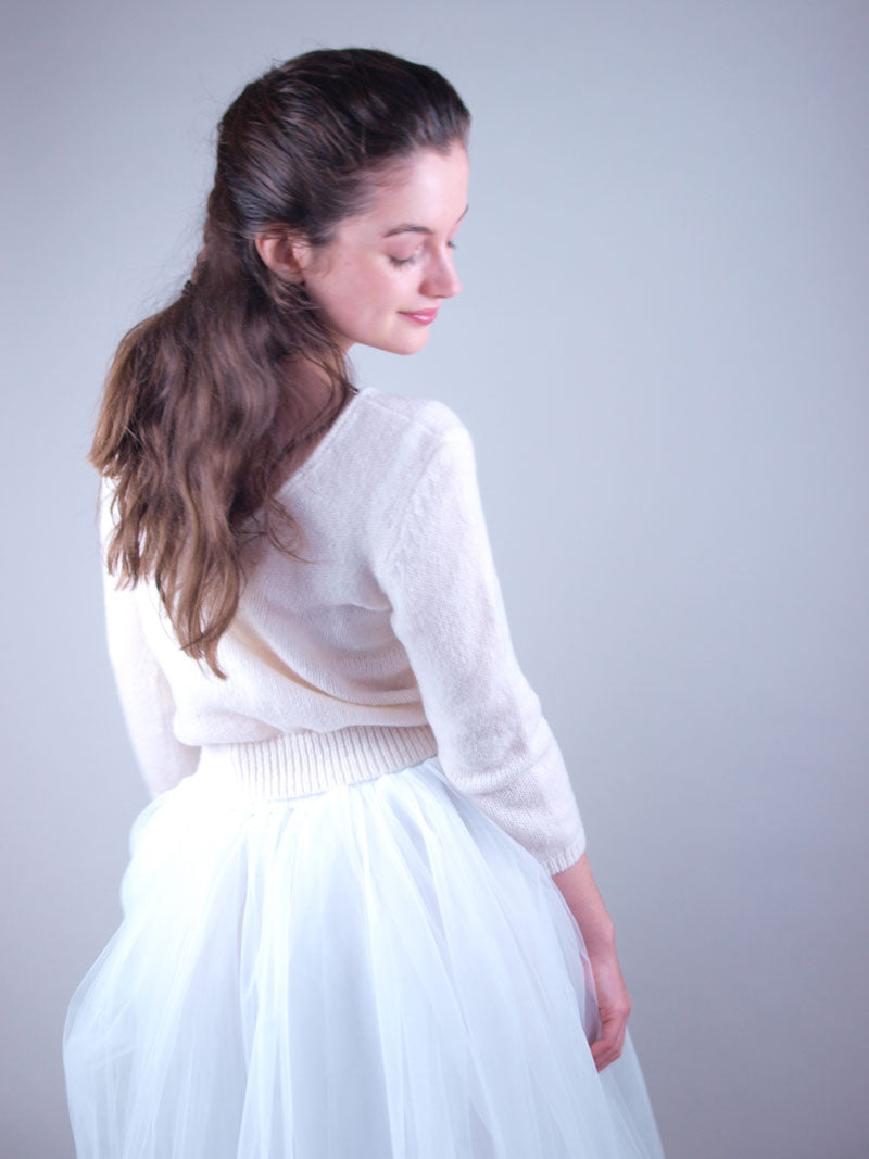 For You: Brautpullover aus Kaschmir mit Seide CARO für ihr Brautkleid oder Brautrock - Beemohr