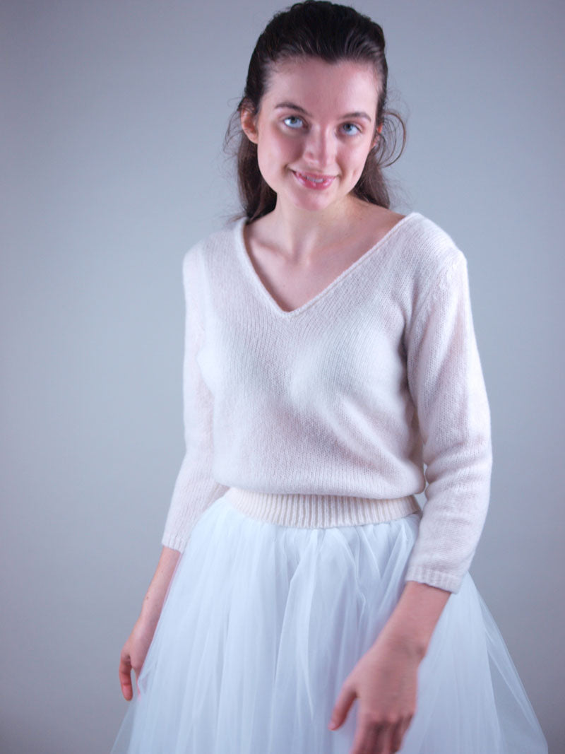 For You: Brautpullover aus Kaschmir mit Seide CARO für ihr Brautkleid oder Brautrock - Beemohr