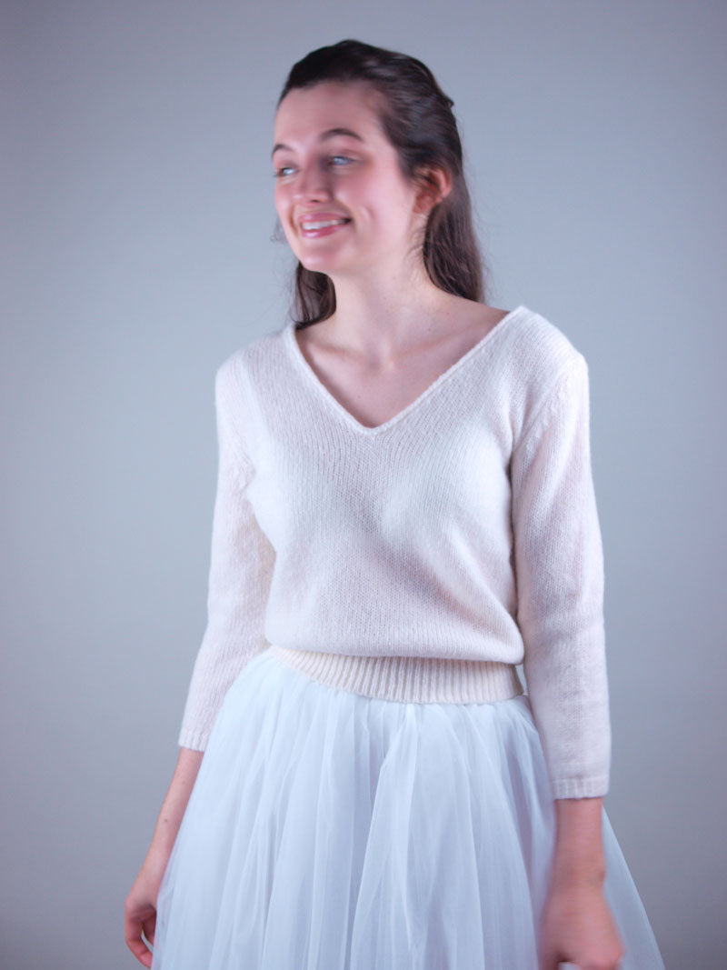 For You: Brautpullover aus Kaschmir mit Seide CARO für ihr Brautkleid oder Brautrock - Beemohr