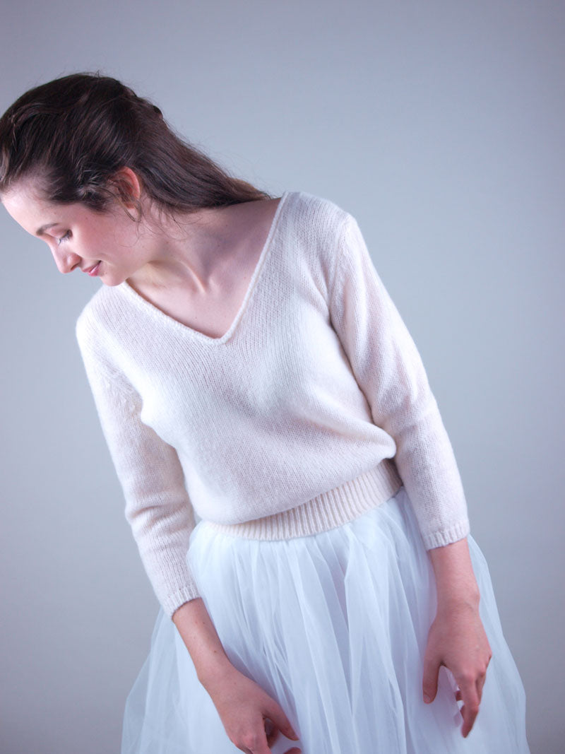 For You: Brautpullover aus Kaschmir mit Seide CARO für ihr Brautkleid oder Brautrock - Beemohr