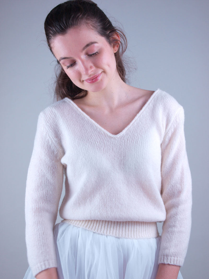 For You: Brautpullover aus Kaschmir mit Seide CARO für ihr Brautkleid oder Brautrock - Beemohr