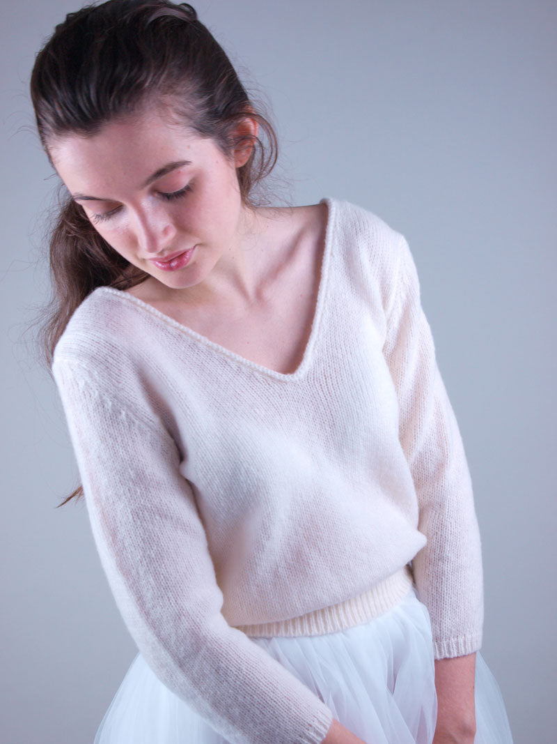 For You: Brautpullover aus Kaschmir mit Seide CARO für ihr Brautkleid oder Brautrock - Beemohr