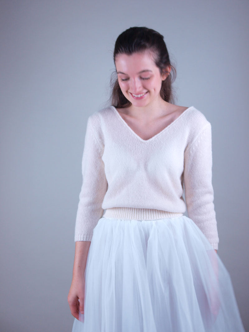For You: Brautpullover aus Kaschmir mit Seide CARO für ihr Brautkleid oder Brautrock - Beemohr