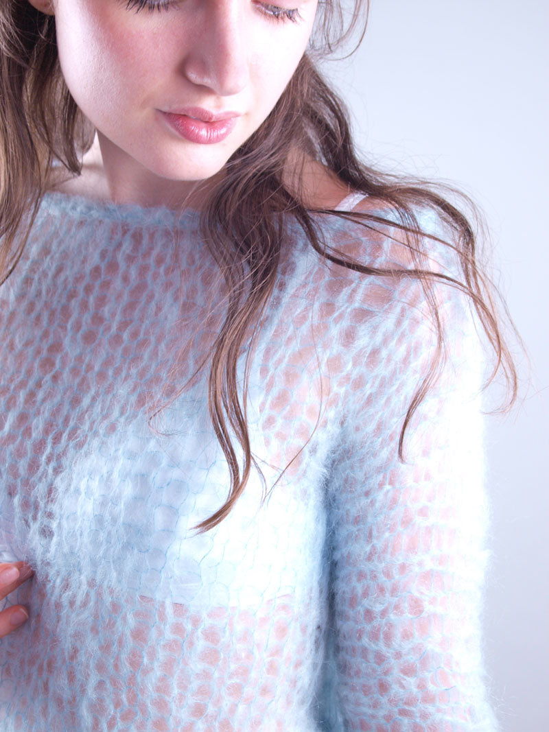 Knit Kit: Brautpullover locker gestrickt aus Kid Mohair - Beemohr