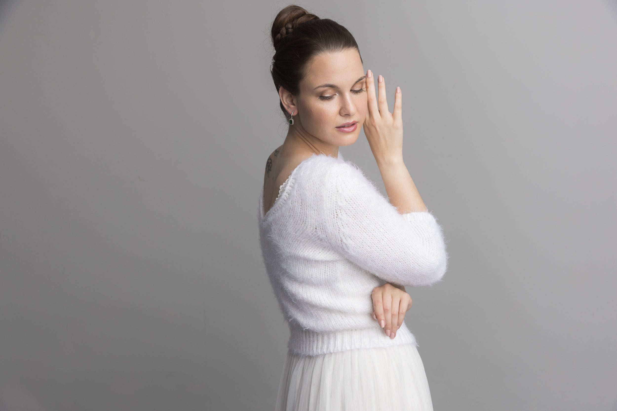 Braut Pullover BRONJA mit 3/4 Arm kuschelig weich für festliche Anlässe oder die Jeans - Beemohr