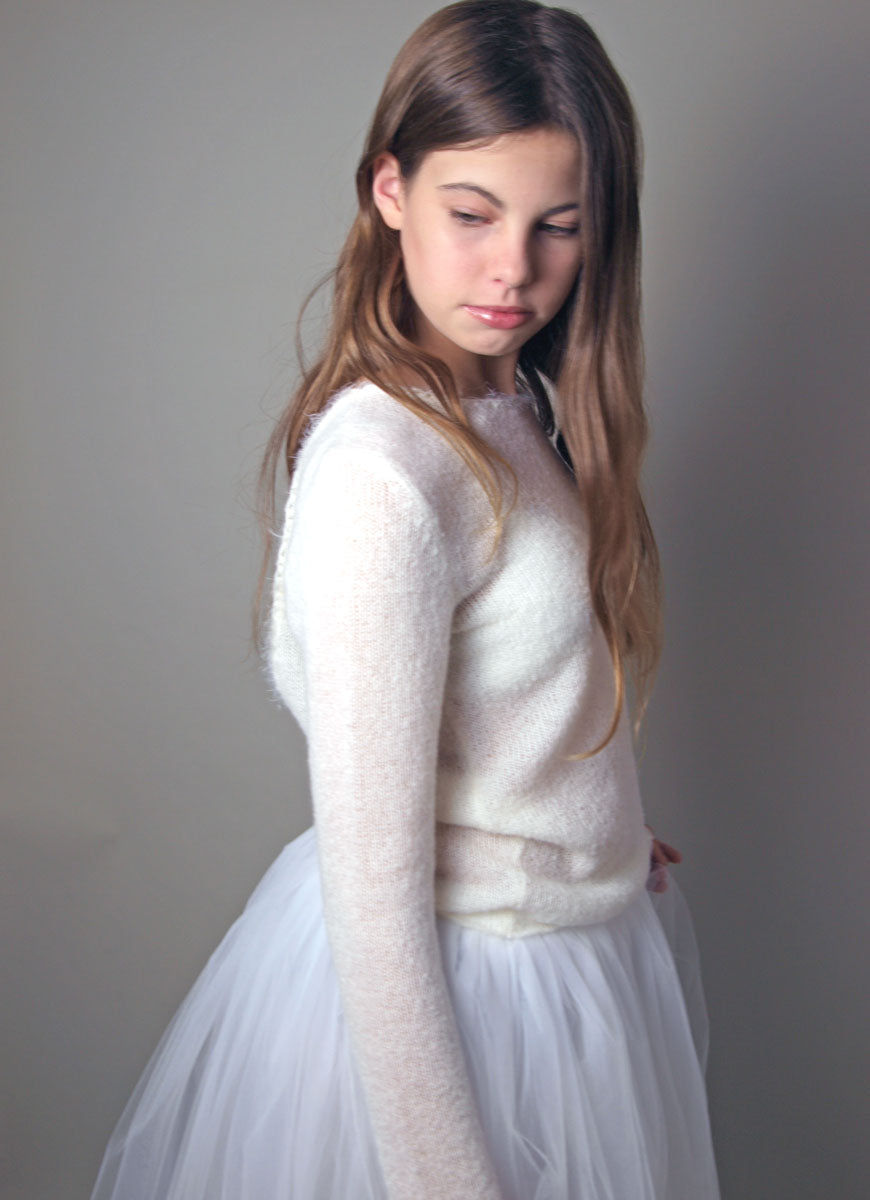 Brautpullover mit tiefem Rückenausschnitt ♥ COCO ♥ gestrickt für Hochzeiten - Beemohr