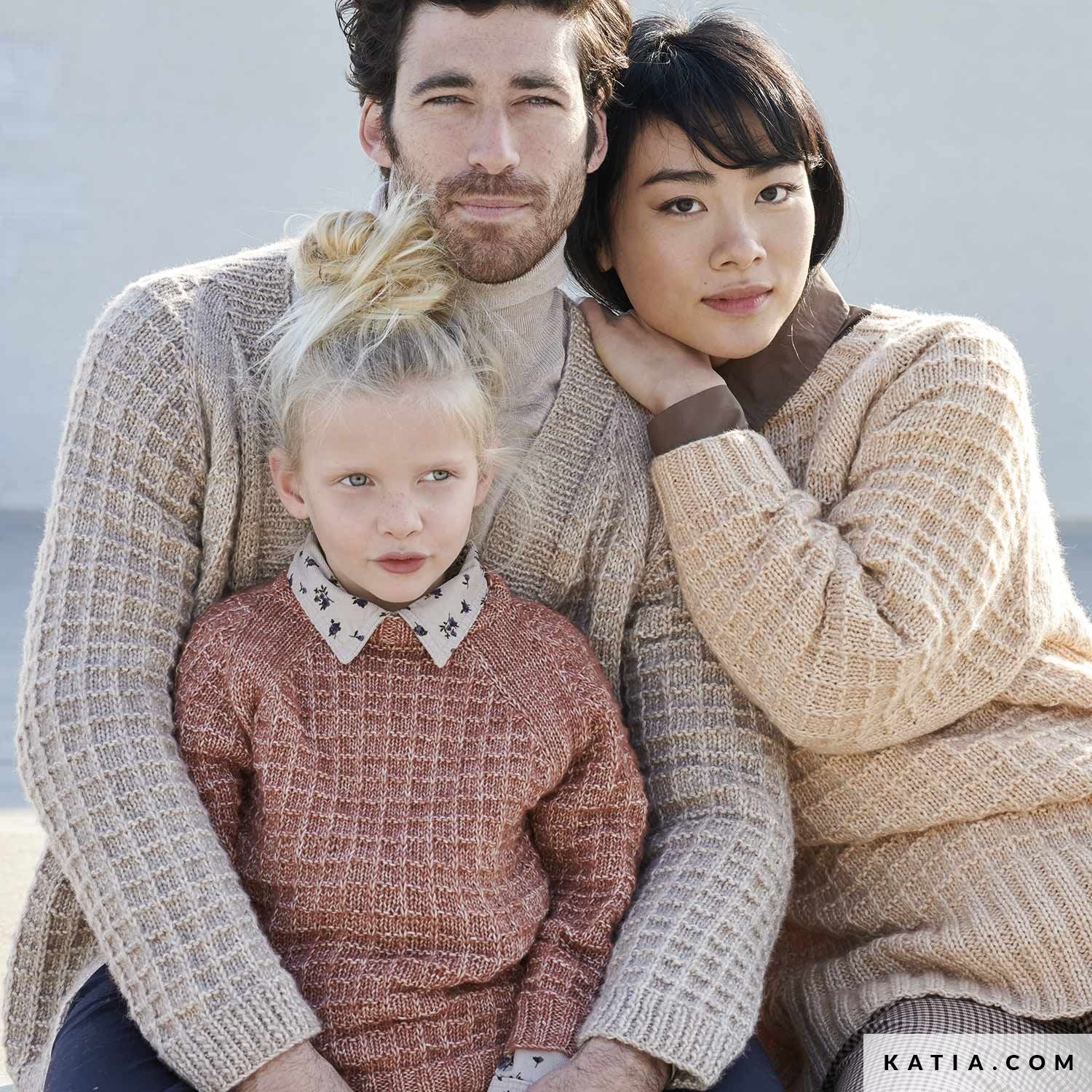 Partnerlook Strickpullover für Mädchen aus Cotton merino fine