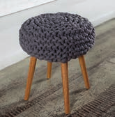 Strickanleitung für eine dicke Decke und Hocker-Bezug schnell gestrickt - Beemohr