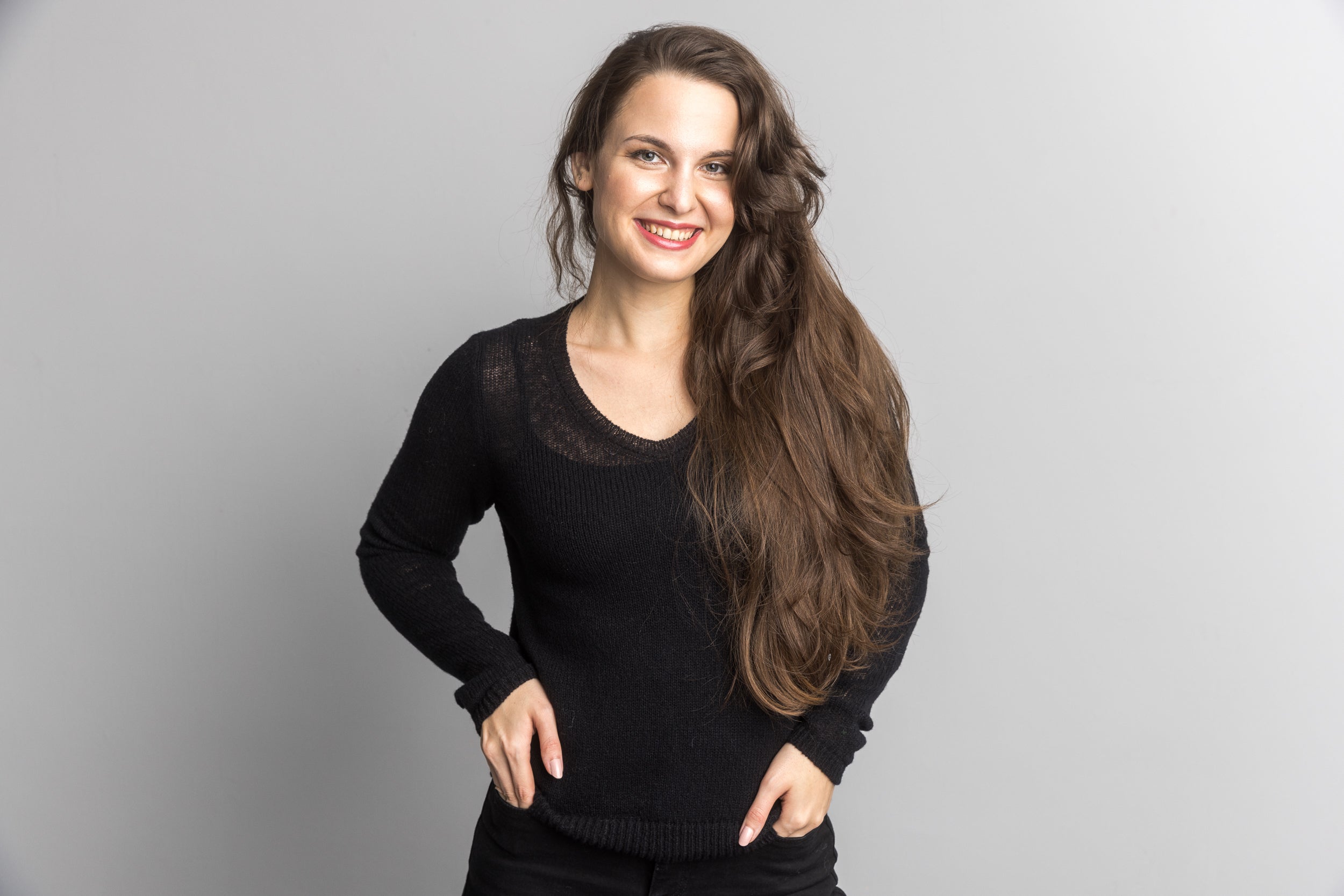 Strickset: Klassischer Pullover aus edler Baby Alpaka Wolle mit Seide - Beemohr
