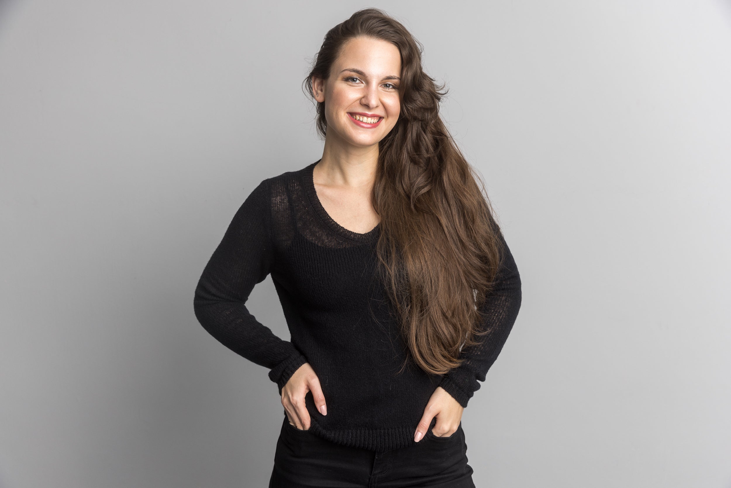 Strickset: Klassischer Pullover aus edler Baby Alpaka Wolle mit Seide - Beemohr