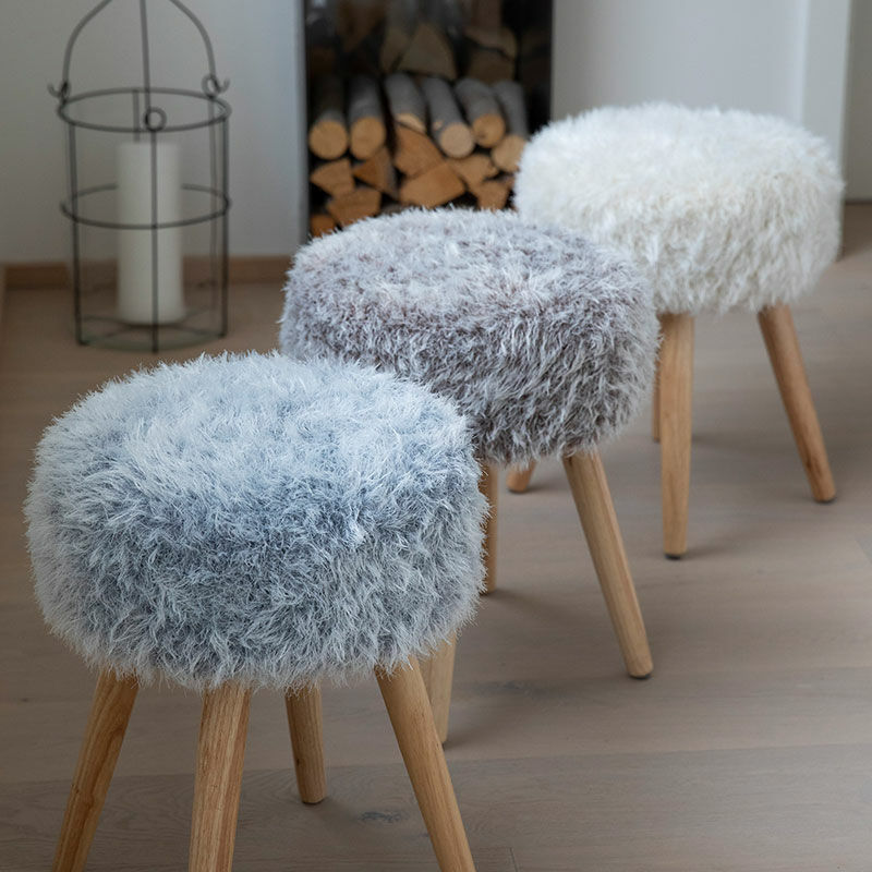 Knit Kit für Hockerbezüge mit kuscheliger Wolle AKRTIS - Beemohr