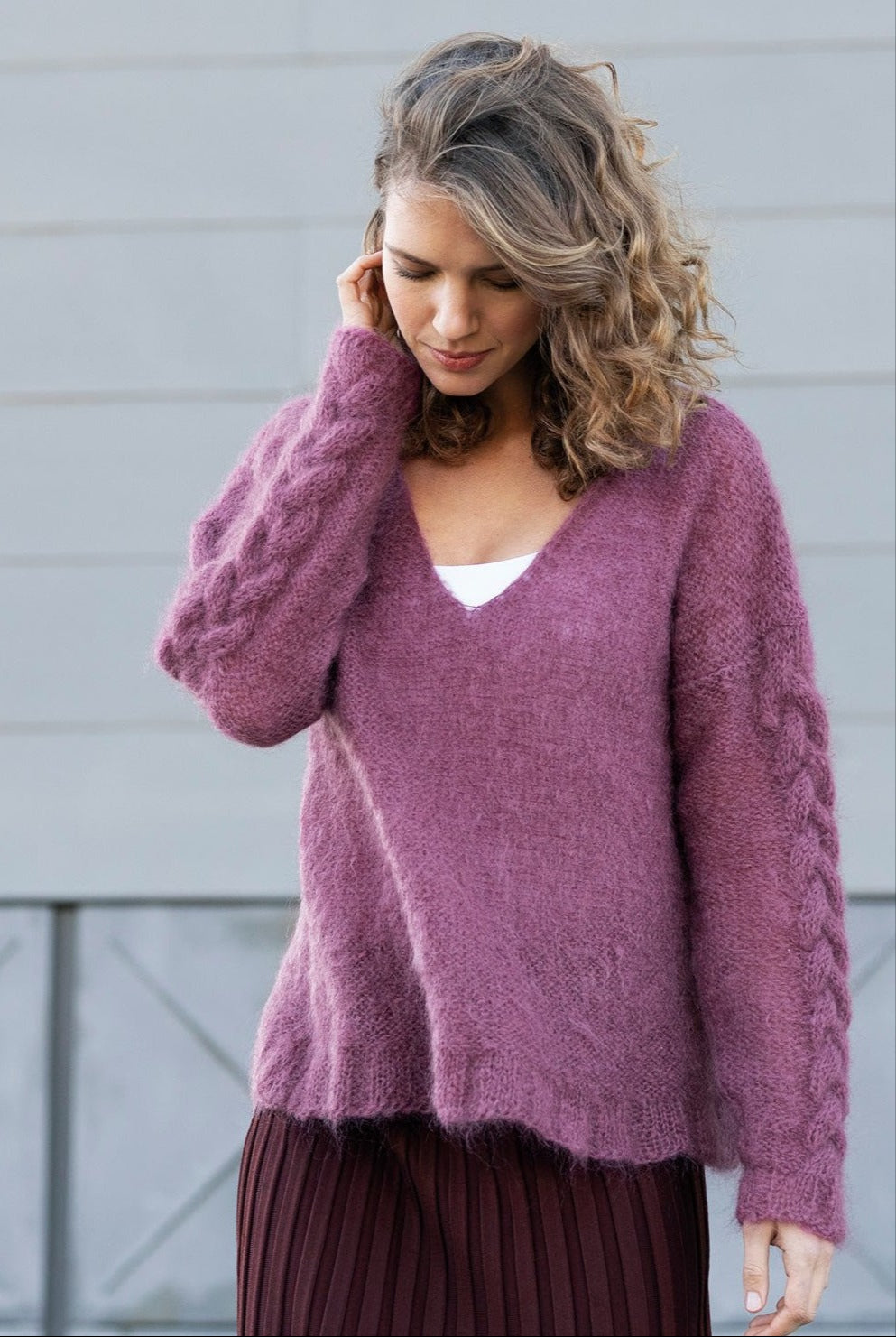 Ingenua Strickpullover mit Zopfmuster