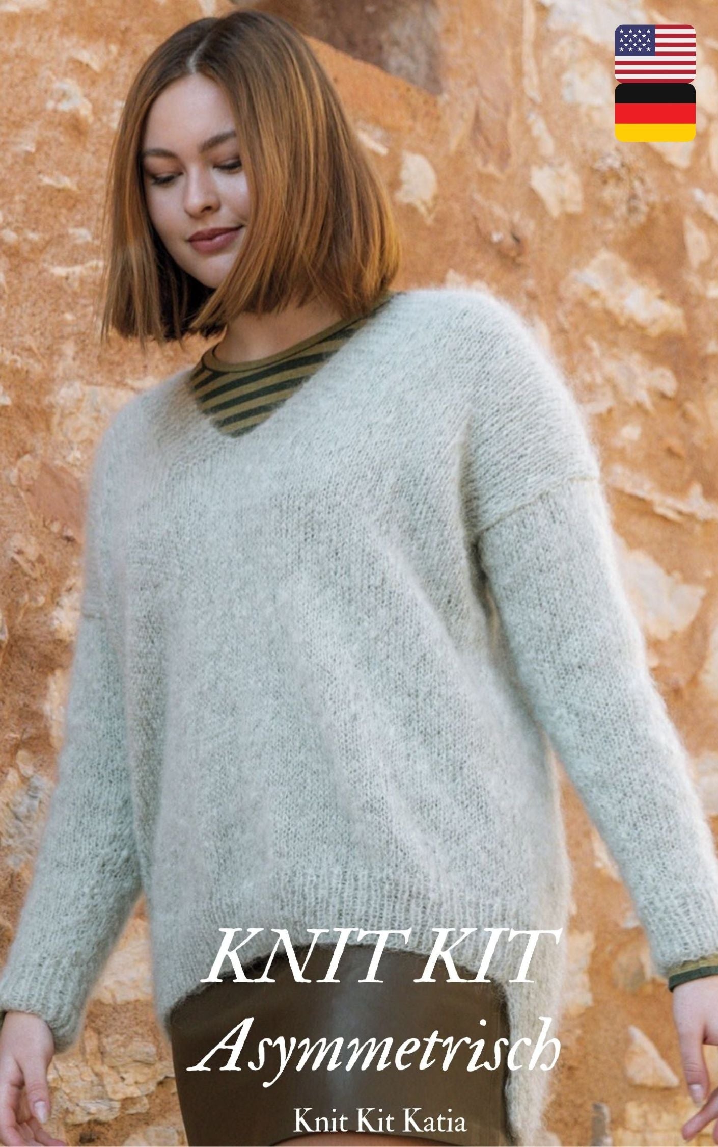 Strickbox: Mohair Pullover aus Ingenua Wolle von Katia zum Selber - Stricken - Beemohr