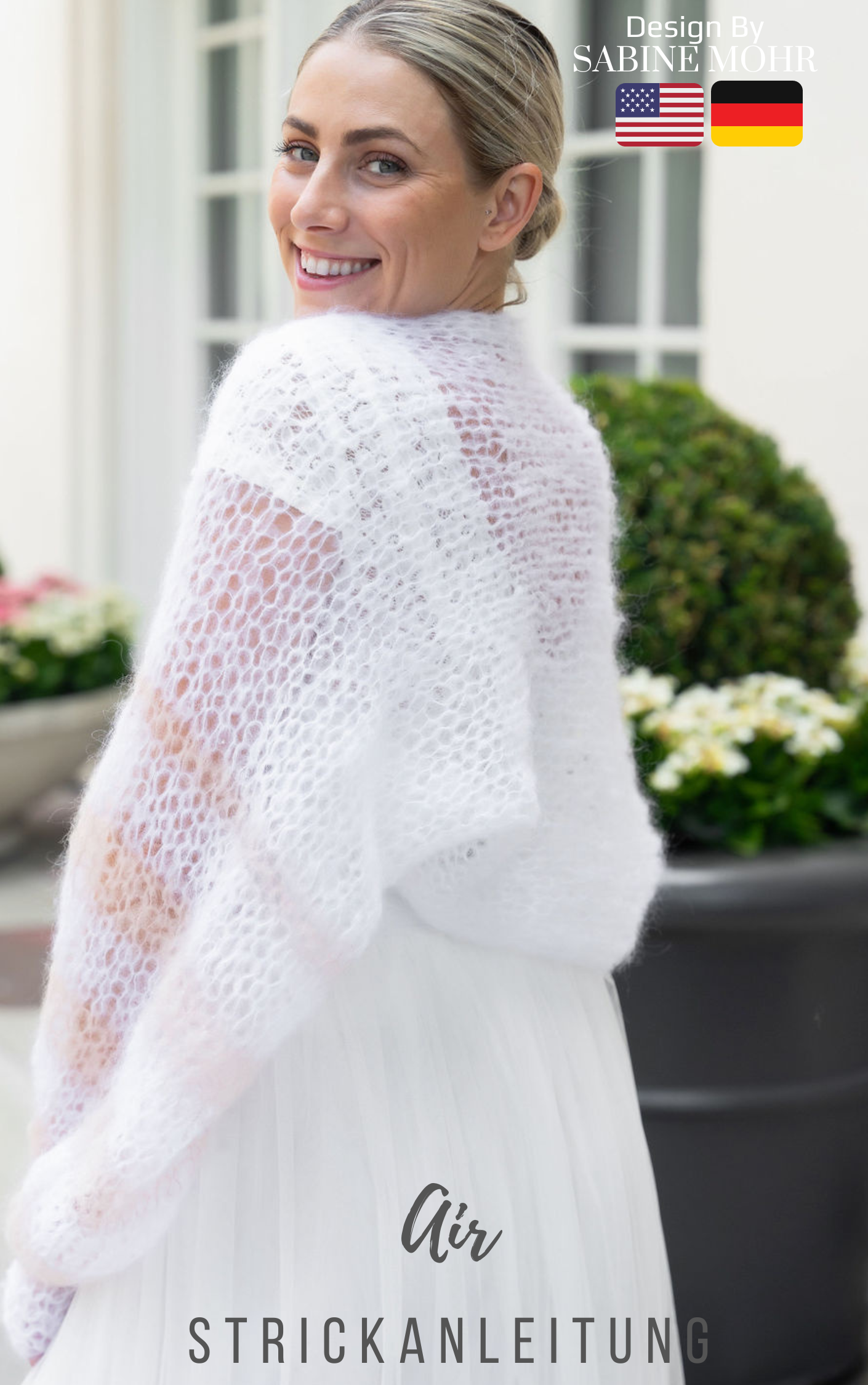 Knitting instruction for a loose bridal mohair bolero