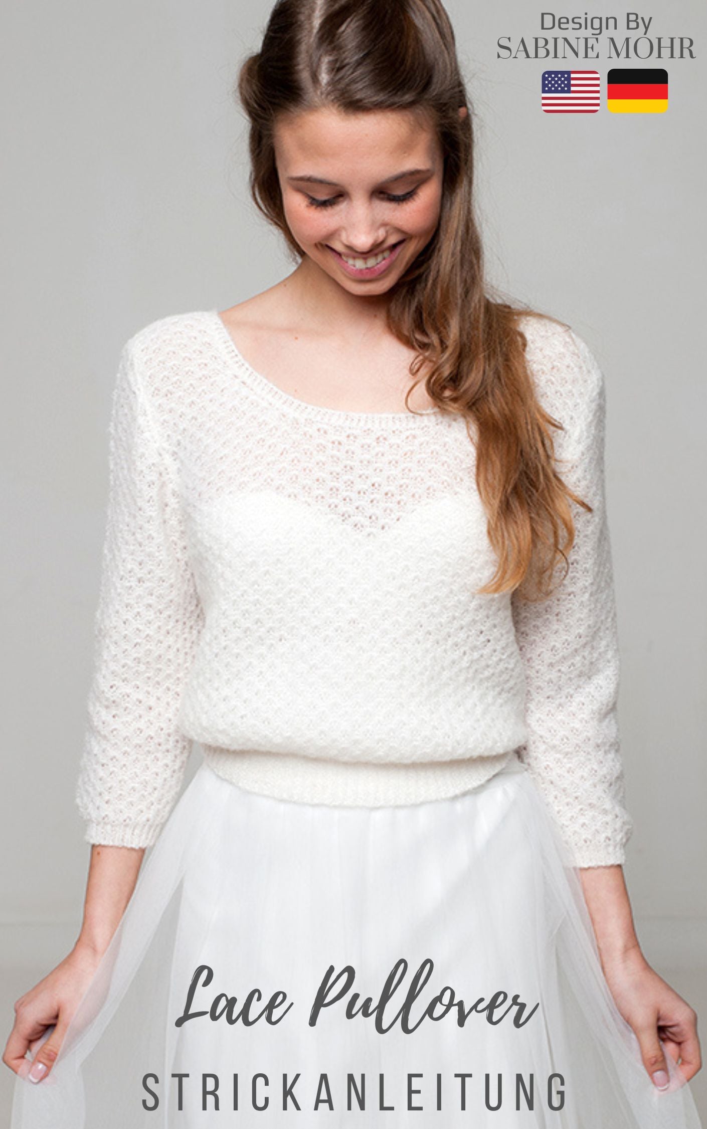 Brautpullover im Lace-Muster stricken
