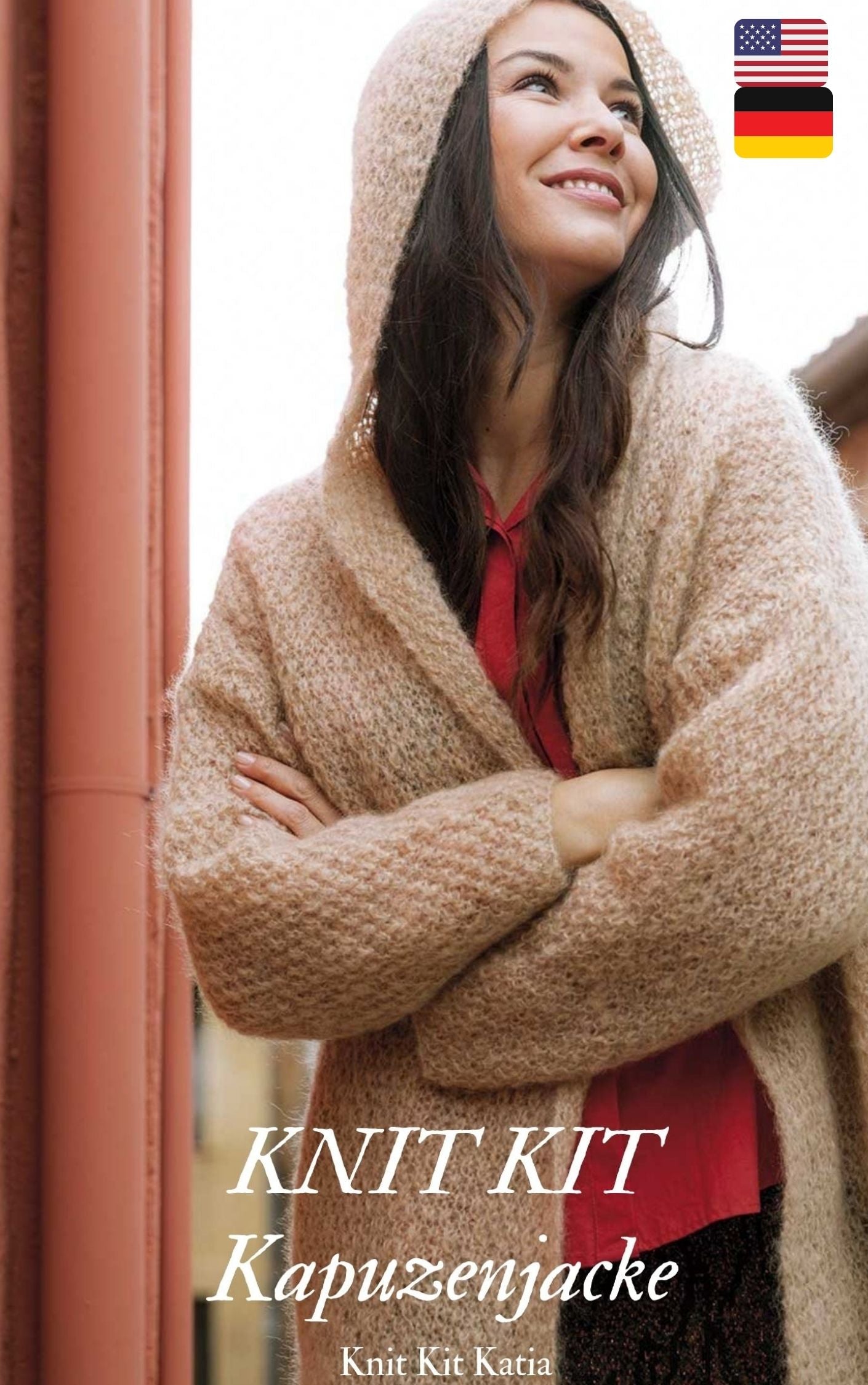 Knit Kit: Kapuzen Strickjacke mit Ingenua Wolle von Katia - Beemohr