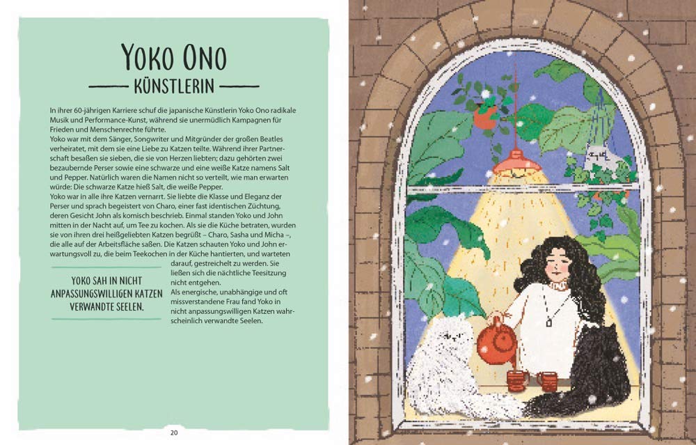 Hinter jeder großartigen Frau steht eine besondere Katze Yoko ono