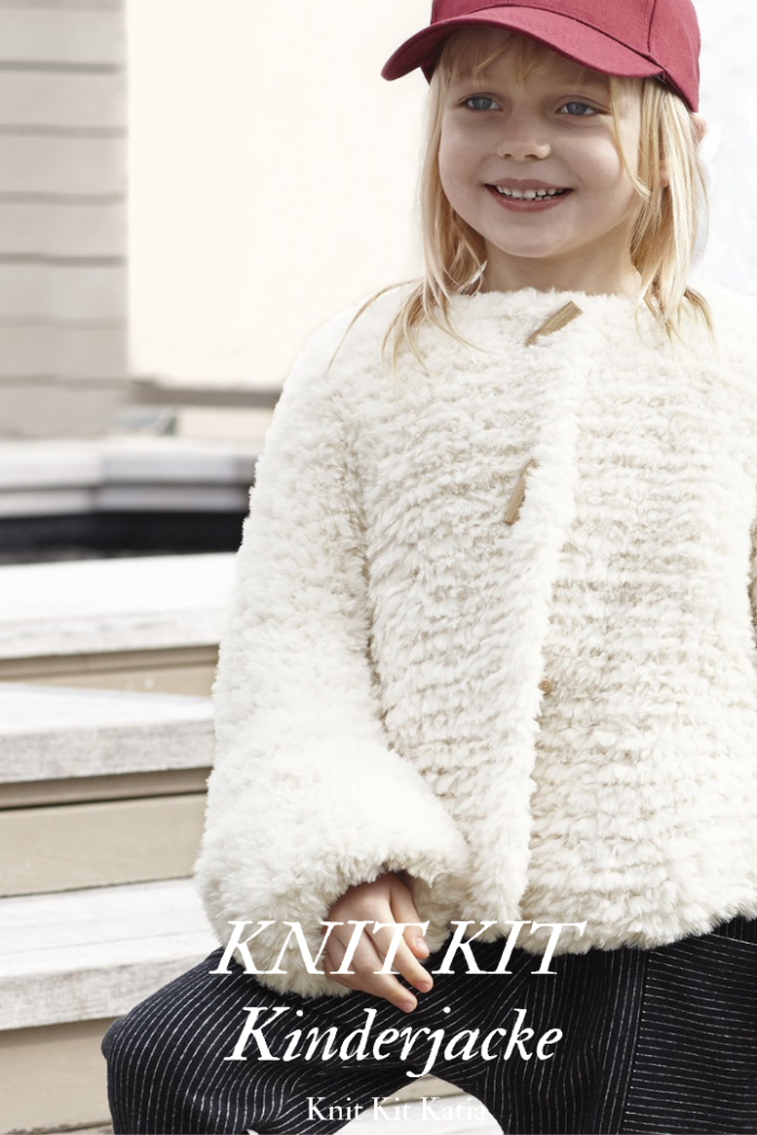 KIT: Strickjacke weich und kuschelig aus Katia Polar Wolle - Beemohr