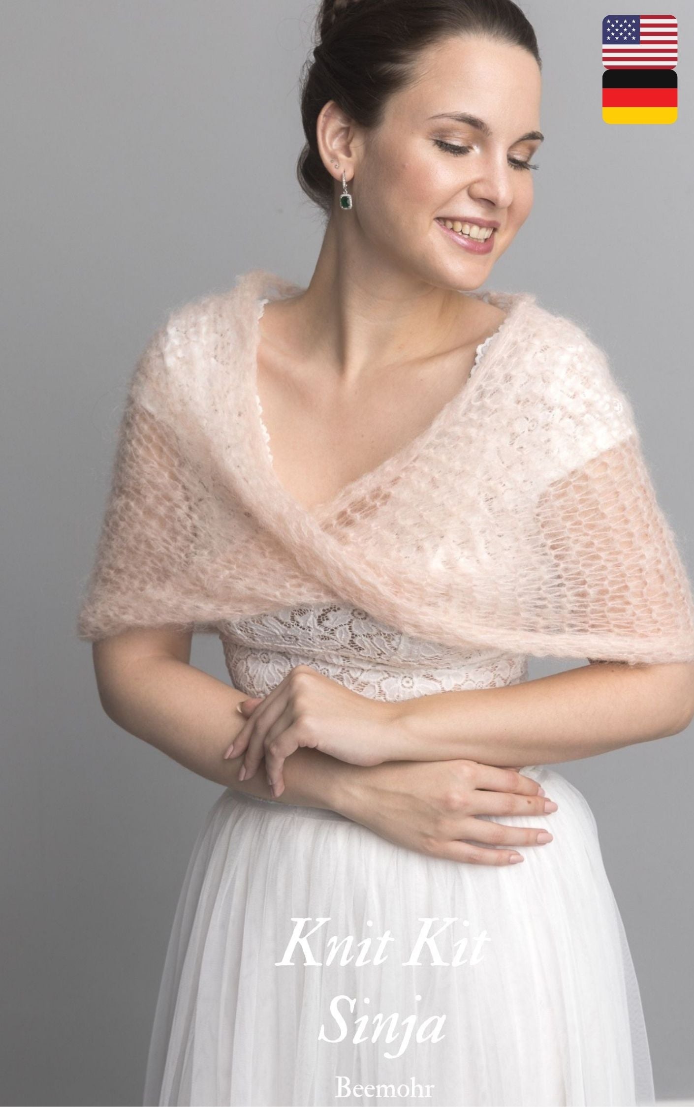 Knit Kit für einen Loop Sinja mit Strickanleitung, Wolle und Stricknadeln - Beemohr