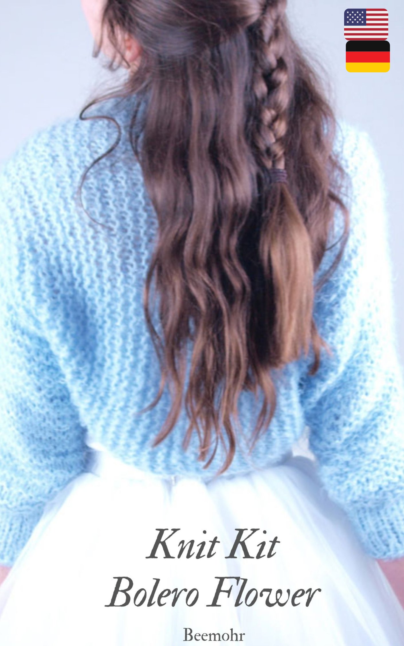 Strickset Flauschjacke Flower aus Phantasy Garn von Phildar DIY - Beemohr