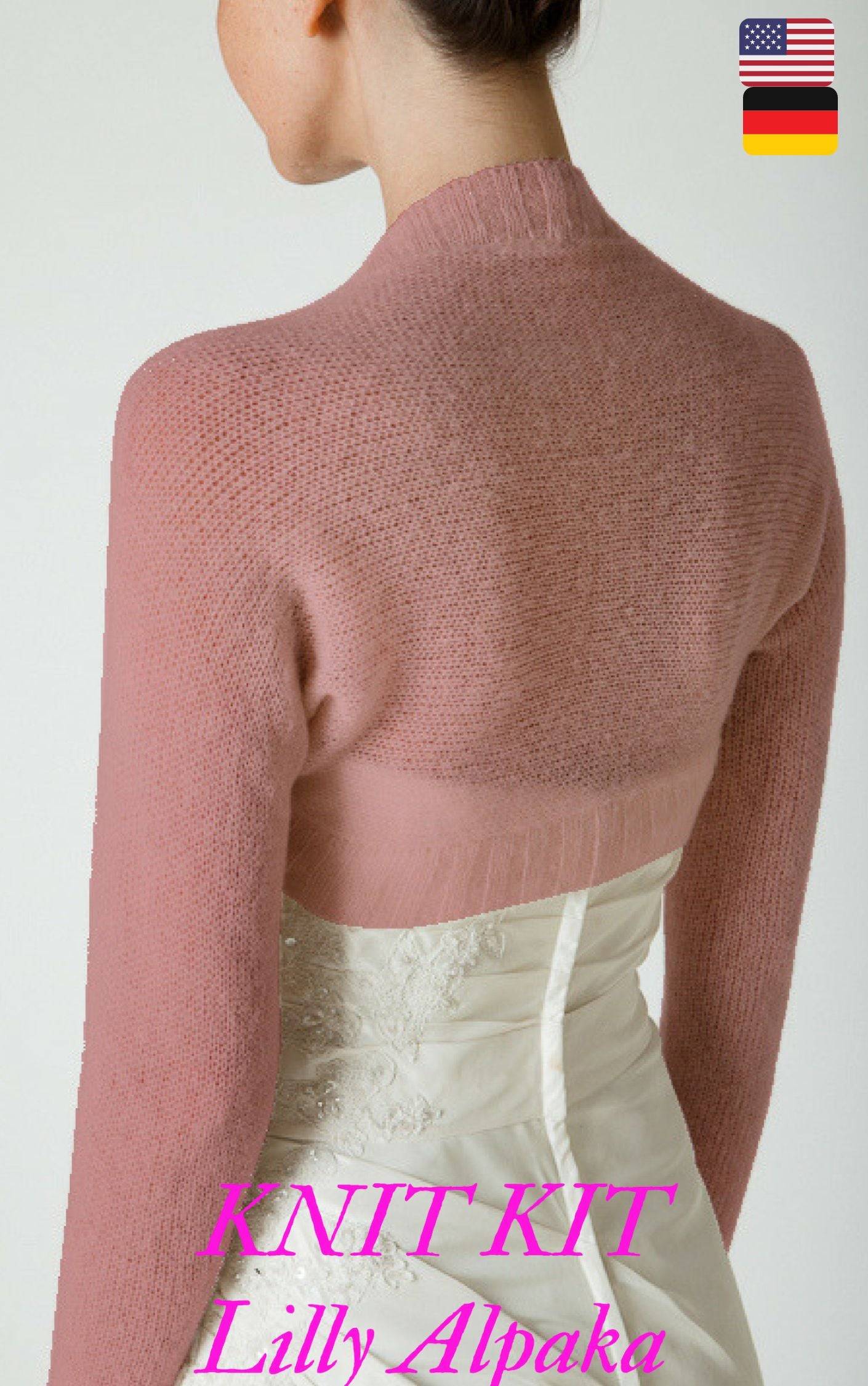 Bolero for your wedding with alpaca and silk