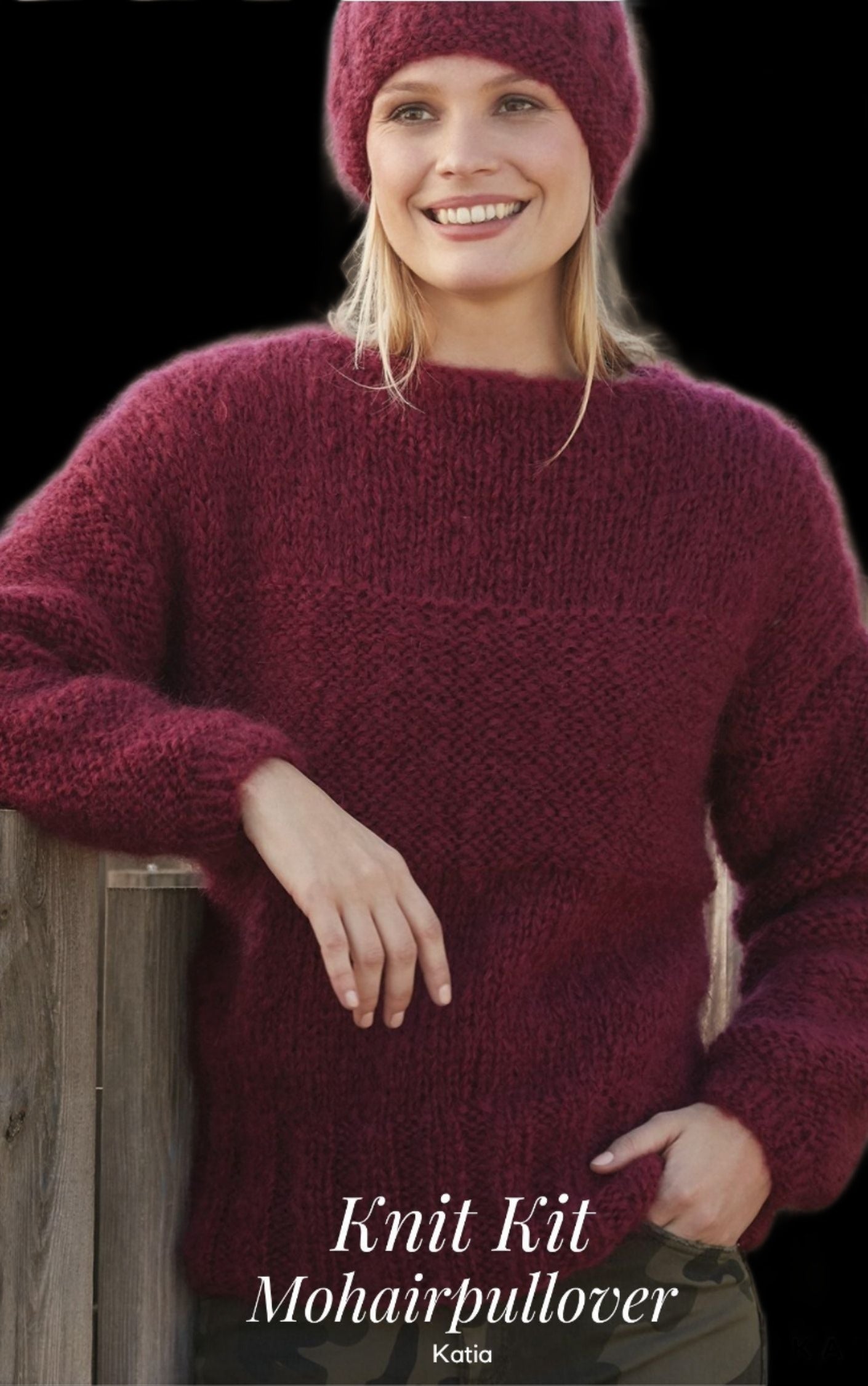 Strickset: Mohairpullover mit Anleitung von KATIA - Beemohr