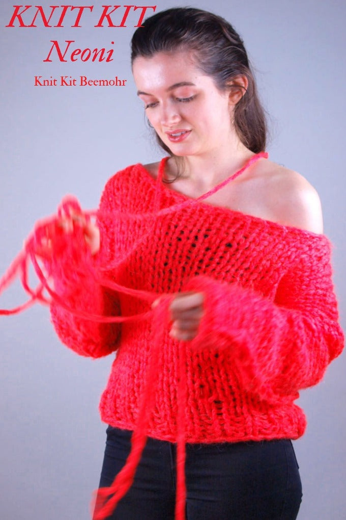 STRICKBOX: Leuchtend pinker oder neon grüner Pullover: Hingucker NEONI - Beemohr