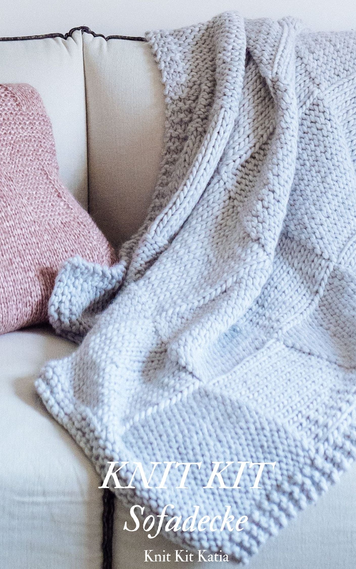 Sofadecke mit Love Wool von KATIA stricken - Beemohr