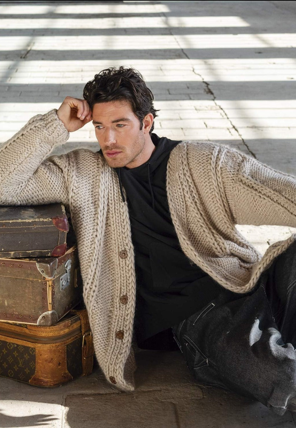 Herrenstrickjacke selber stricken mit love wool