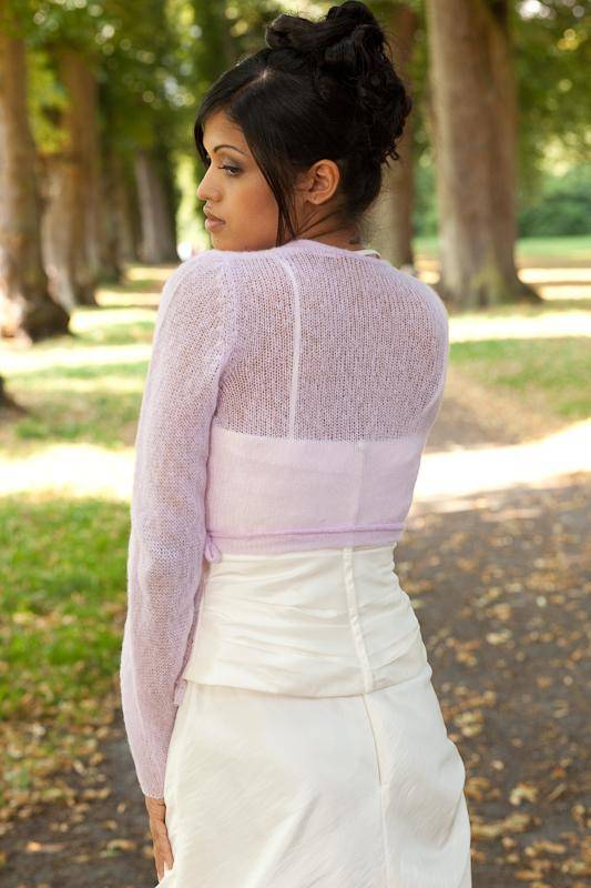 Lange Bolero Jacke zum Wickeln MAJA aus KASCHMIR mit weitem Arm - Beemohr