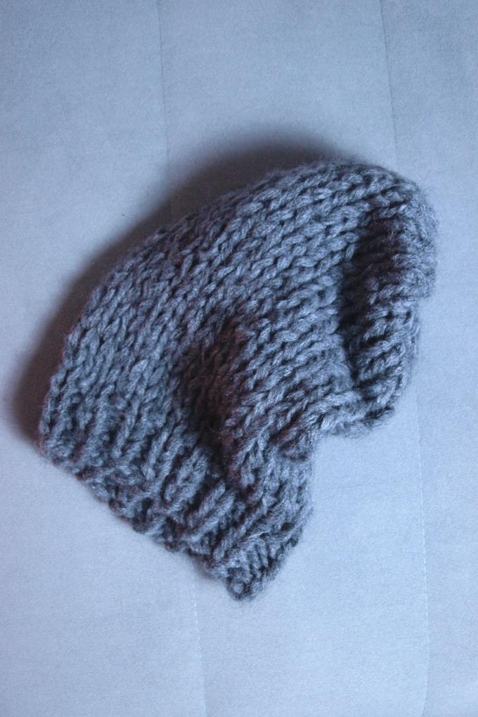 Strickschal in Neon - Farben mit Mütze handgestrickt für Herbst und Winter - Beemohr