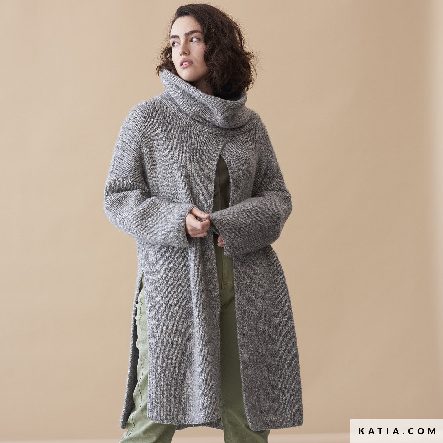 Strickjacke mit Sky Concept Wolle von Katia stricken - Beemohr