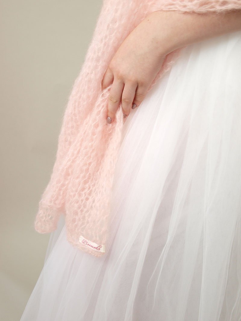 Knit Kit: Für die Stola WIND leicht und durchschimmernd grob gestrickter Schal - Beemohr