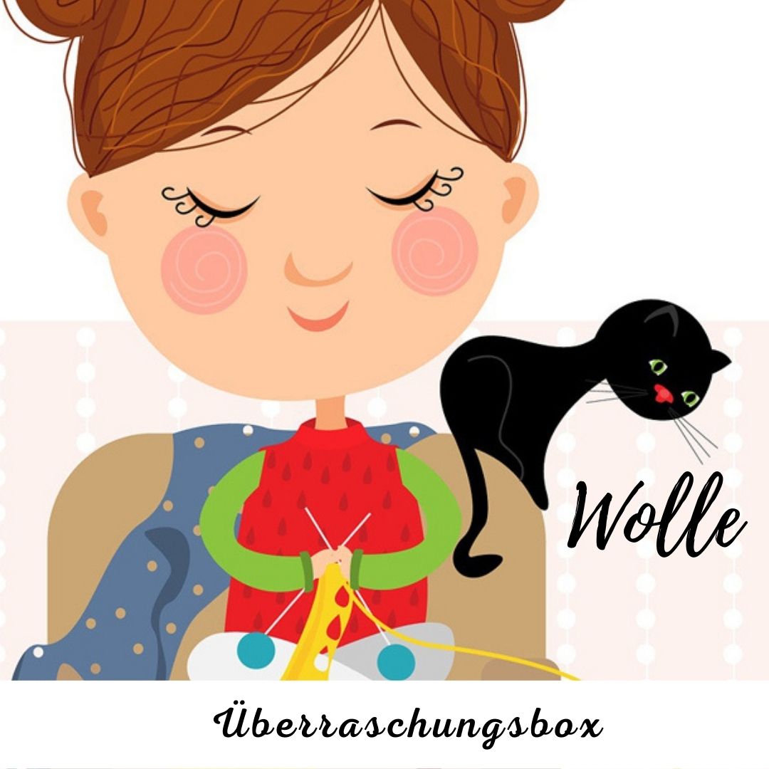 Überraschungs - Box mit Wolle aus Merino, Mohair und weiterer Wolle zum Testen oder für kleine Geschenke - Beemohr