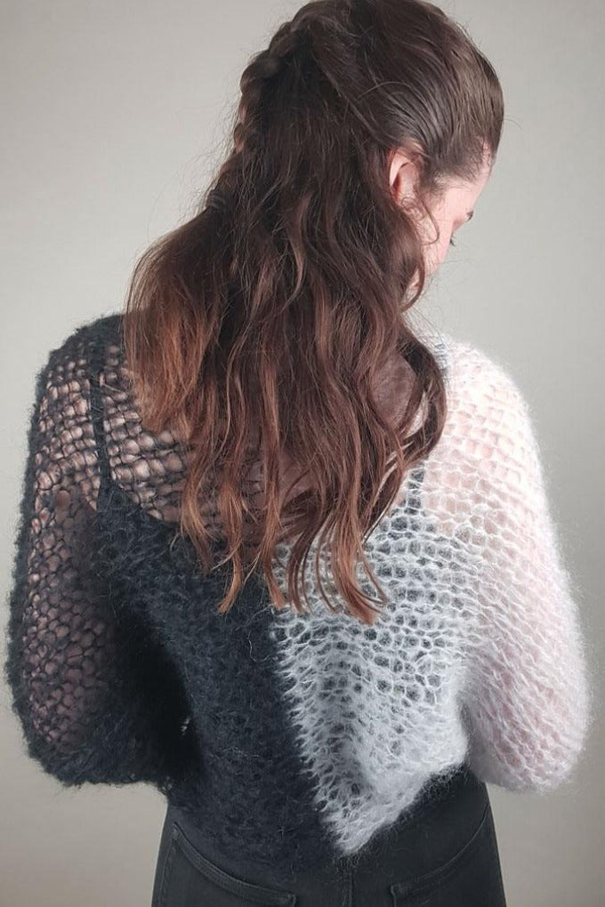 For You: Zweifarbige Strick- Jacke DUETTA schwarz und grau - Beemohr