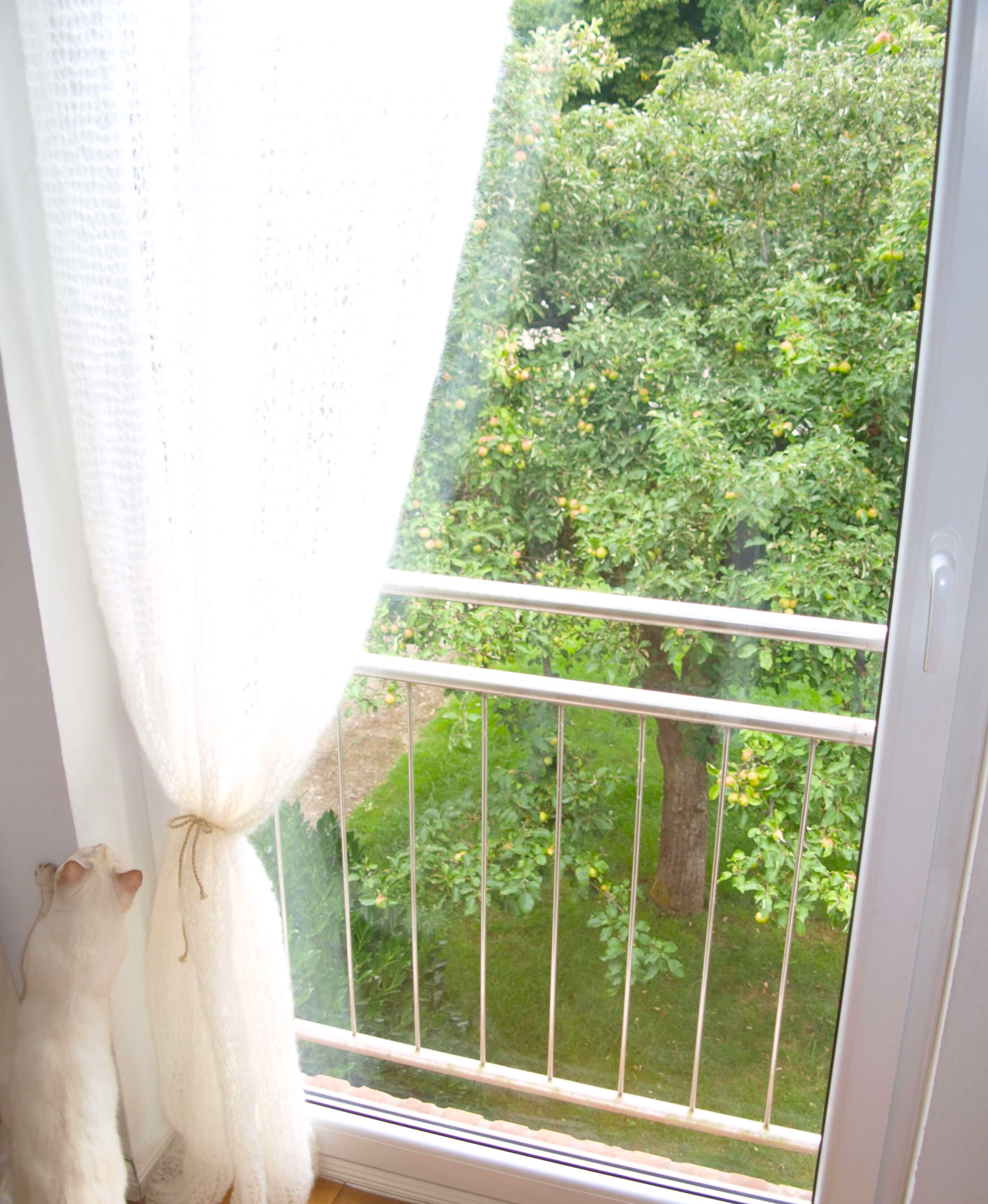 curtain knitted with mohair