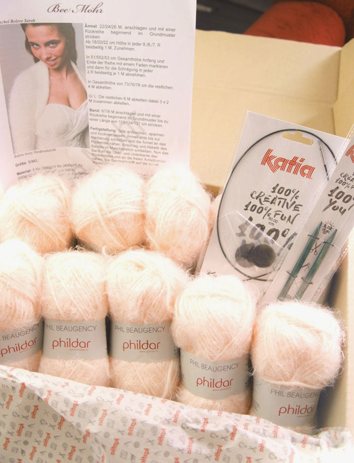 Kuschel Bolero SARAH in der Strickbox zum Selberstricken - Beemohr