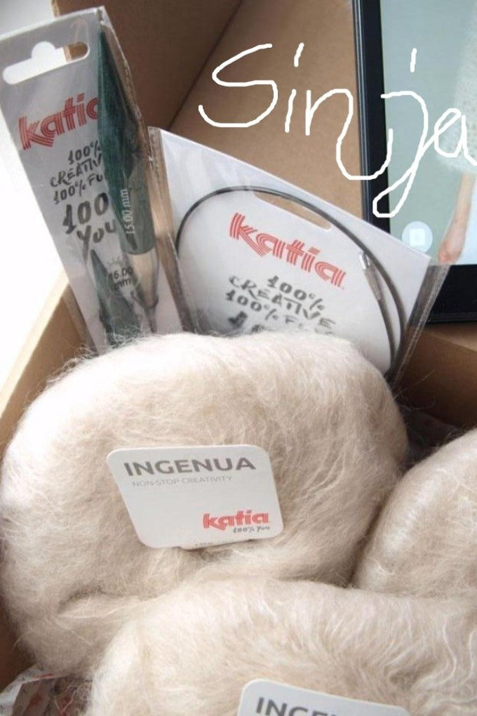 Strickbox: Strickanleitung, Wolle und Stricknadeln für einen Loop - Beemohr