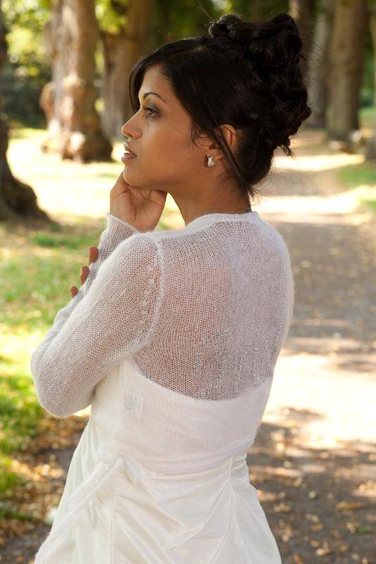 For You: Strickjacke Bolero aus Mohair zum Wickeln - Beemohr