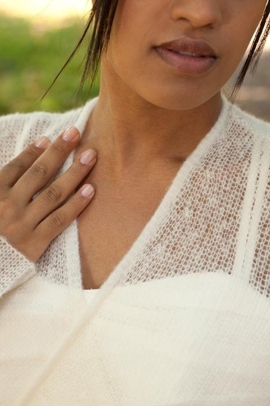 For You: Strickjacke Bolero aus Mohair zum Wickeln - Beemohr